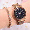 Women Starry Sky Watch Luxury Magnetic Buckle Mesh Band Quartz Wristwatch Female Rose Gold Diamond Watches zegarek damsk