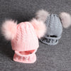 Double Pompom Baby Hat Knitted Winter Kids Baby Boy Girl Hat Warm Toddler Children Beanie Cap Boys Girls Hat Casquette Enfant