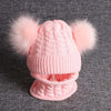 Double Pompom Baby Hat Knitted Winter Kids Baby Boy Girl Hat Warm Toddler Children Beanie Cap Boys Girls Hat Casquette Enfant