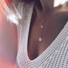 NK607 New Punk Fashion Minimalist Two Leaves Pendant Clavicle Necklaces For Women Jewelry Gift Tassel Summer Beach Chain Collier