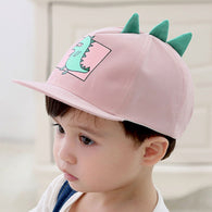 New Cute Dinosaur Pattern Children's Hats Flat Cartoon Kids Baseball Cap Fashion Spring Baby Adjustable Cotton Cap Baby Soft Hat