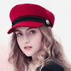 2019 Trend Winter Hats For Women French Style Wool Baker's Boy Hat New Cool Women Baseball Cap Black Visor Hat Gorras Casquette