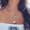 26 Styles Boho Shell Pendant Necklace for Women Long Chain Round Charm Statement Choker 2019 Collares Necklace Wedding Jewelry