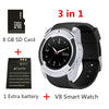 V8 SmartWatch Bluetooth Smartwatch Touch Screen Wrist Watch with Camera/SIM Card Slot, Waterproof Smart Watch DZ09 X6 VS M2 A1