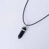 Vienkim Hot Hexagonal Column Necklaces Natural Crystal Pendants Stone Pendant Leather Chains Necklace For Women Fashion Jewelry