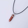 Vienkim Hot Hexagonal Column Necklaces Natural Crystal Pendants Stone Pendant Leather Chains Necklace For Women Fashion Jewelry