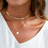 New fashion trendy jewelry copper choker multi layer necklace gift for women Boho Layering sex Chokers chain necklace A60