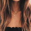 New fashion trendy jewelry copper choker multi layer necklace gift for women Boho Layering sex Chokers chain necklace A60