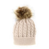 Fashion Parent-child Caps Cute Infant Baby Pompon Winter Hat Double Fur Ball Hat Mother Kids Warm Knitted Hat Newborn Beanie Cap