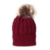 Fashion Parent-child Caps Cute Infant Baby Pompon Winter Hat Double Fur Ball Hat Mother Kids Warm Knitted Hat Newborn Beanie Cap