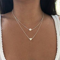 KISSWIFE Bohemia Simple fashion Imitation pearl love Heart Double layer Clavicle chain necklace accessories female Jewelry New