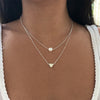 KISSWIFE Bohemia Simple fashion Imitation pearl love Heart Double layer Clavicle chain necklace accessories female Jewelry New