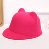 Children Caps Cat Ear Woolen Hat For Girls Panama Cap Kids Winter Hats