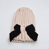 Big Bows Knitted Baby Girl Hat Cap Autumn Winter Warm Kids baby winter Hat Solid Color Baby Beanie Bonnet enfant Child Muts