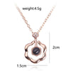 HOT 2018 Projection 100 Languages I Love You Necklace For Women Love Memory Wedding Pendant Necklace Choker Gift for Lover