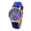 Luxury fashion casual gold women watches bracelet Women's Geneva Roman Numerals Faux Leather Analog Quartz Watch ASL