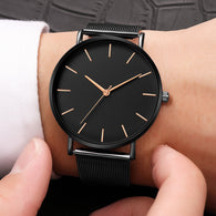 Montre Femme Modern Fashion Reloj Mujer Black Quartz Watch Women Mesh Stainless Steel Bracelet Casual Wrist Watch for Woman